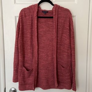 American Eagle Hooded Knit Cardigan